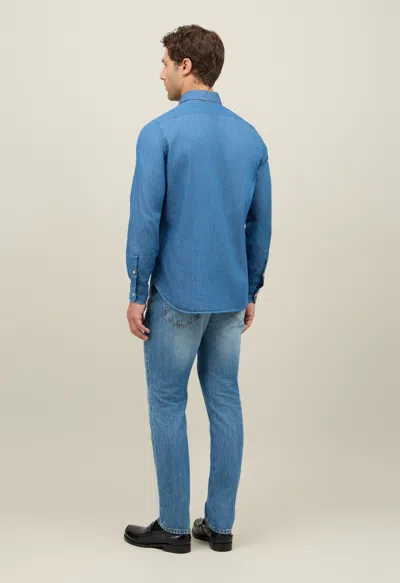 Boglioli Chambray Shirt In Blue