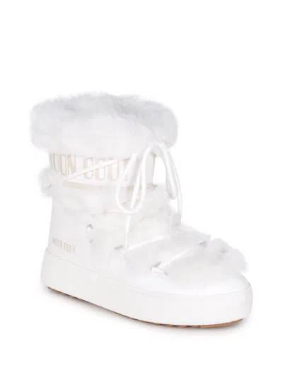 Moon Boot Unisex Ltrack Faux Shearling Boots In White
