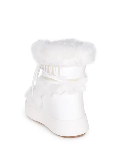 Moon Boot Unisex Ltrack Faux Shearling Boots In White