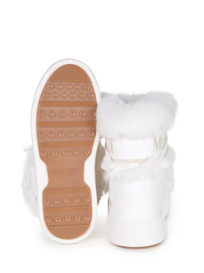 Moon Boot Unisex Ltrack Faux Shearling Boots In White