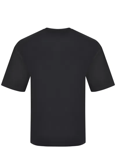 Diesel T-boxt-n14 T-shirt With Flocked Logo In Black