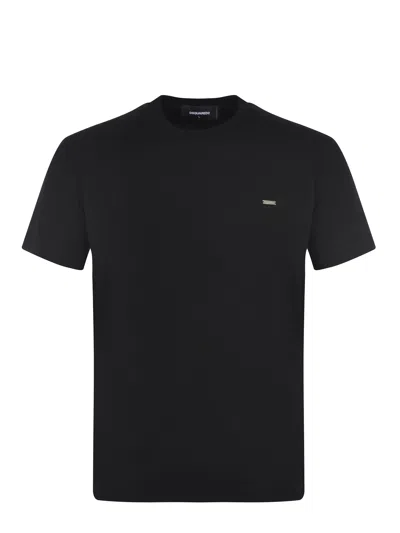 Dsquared2 Man T-shirt Black Size M Cotton In Black