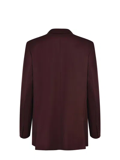 Max Mara Double-breasted Wool Blazer Jackets Bordeaux In Burgundy