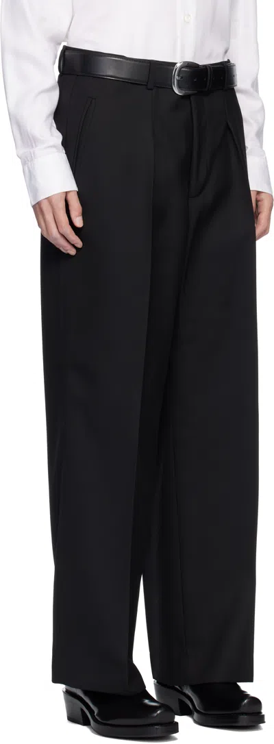 Second / Layer Black Saico Trousers In Black
