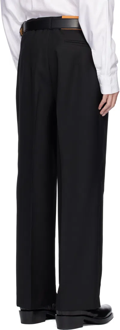 Second / Layer Black Saico Trousers In Black