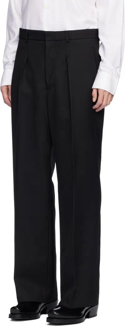 Second / Layer Black Saico Trousers In Black