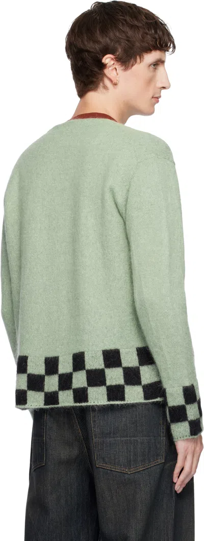 Second / Layer Green Chevy Cardigan In Multi