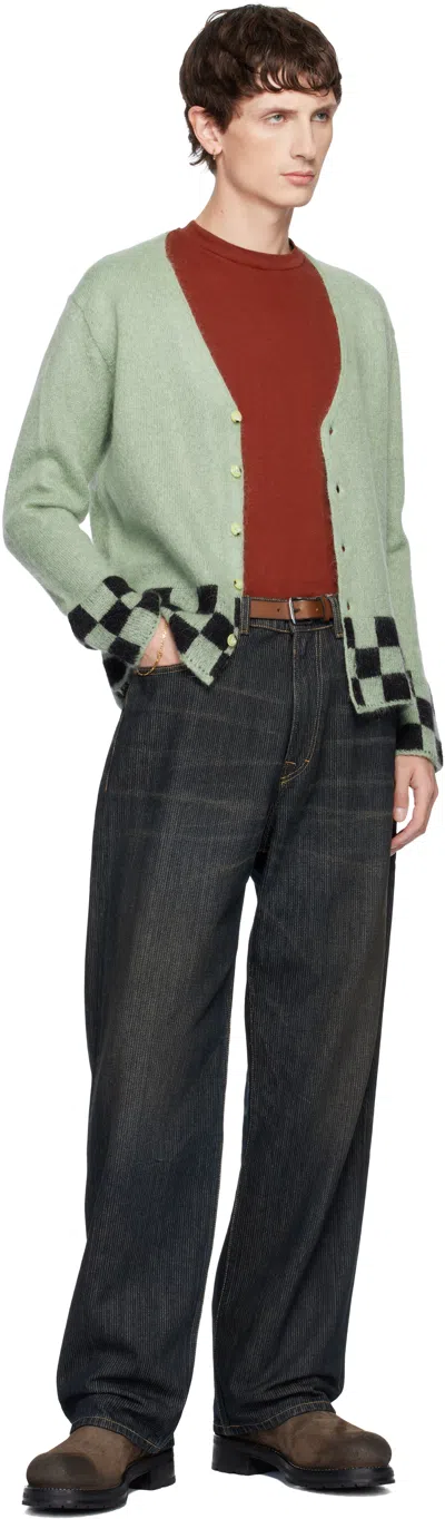 Second / Layer Green Chevy Cardigan In Multi