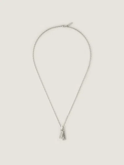 Givenchy Tape Necklace In Metal And Enamel In White