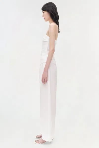 Simkhai Emerson Ruched Bustier Top In White