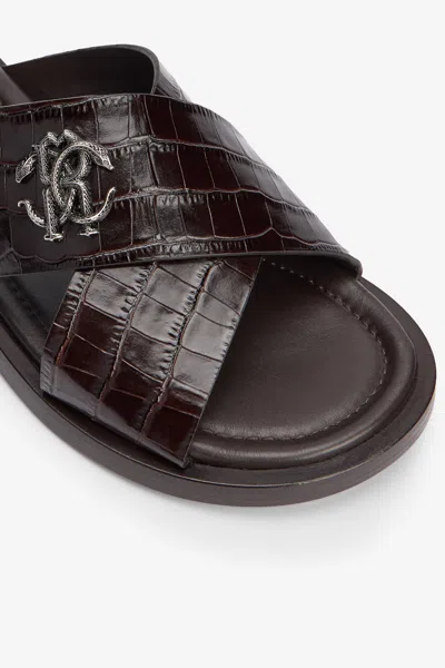 Roberto Cavalli - Male Shoes Dark Brown 43 In Brown