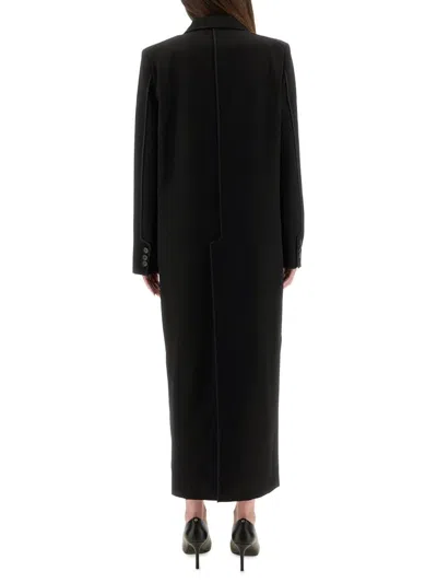 Moschino Long Tailored Coat In Black