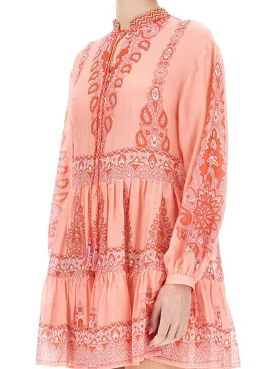 Etro Paisley Print Mini Dress In Pink