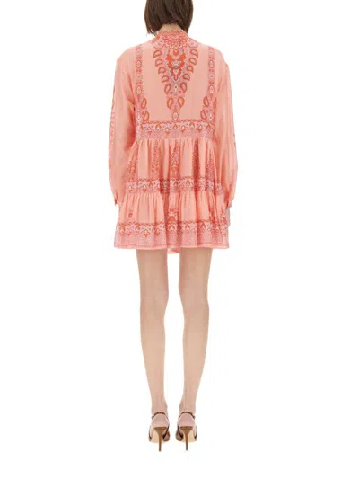 Etro Paisley Print Mini Dress In Pink