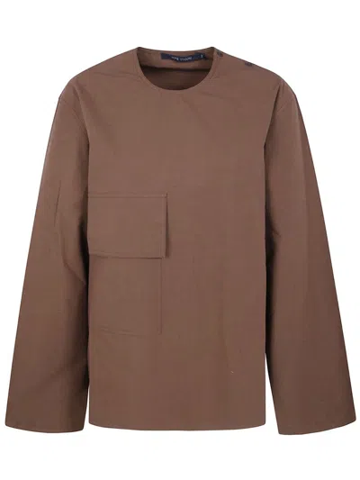 Sofie D Hoore Round Neck Pochet Shirt Clothing In Brown