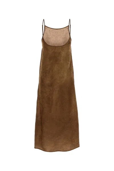 Uma Wang Brown Viscose Blend Anaya Dress In Brown