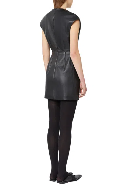 Sportmax Sleeveless Nappa Dress In Black