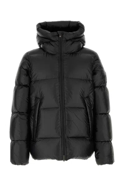 Pyrenex Hooded Quilted Down Jacket In Black