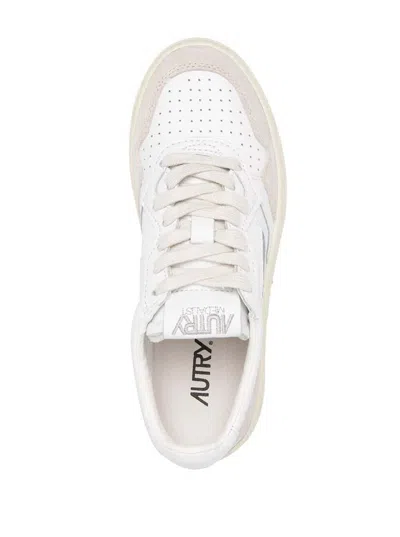 Autry White Leather Sneakers In Multi