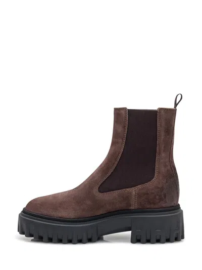 Hogan Chelsea Boots In Brown