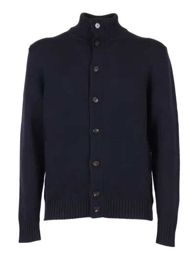 Slowear Zanone Minimalist Virgin Wool Sweater In Blue