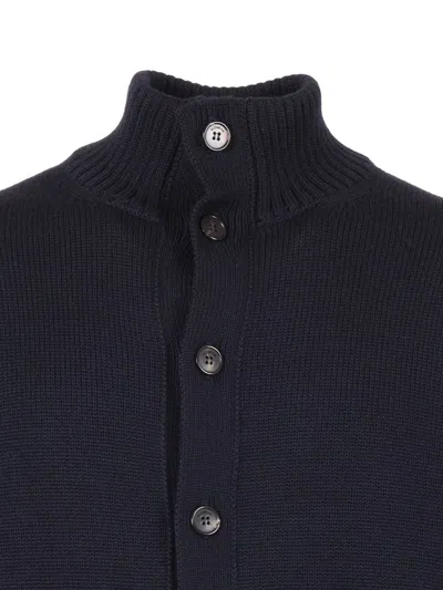 Slowear Zanone Minimalist Virgin Wool Sweater In Blue