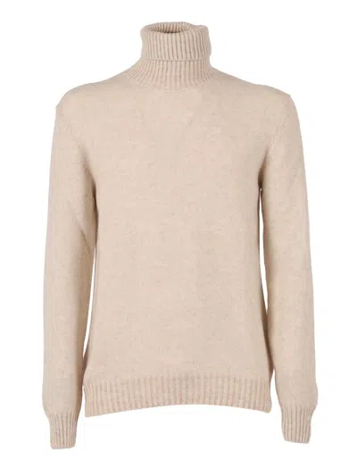 Sette Fili Cashmere Finely Knit Turtleneck Sweater With Smooth Texture In Neutral