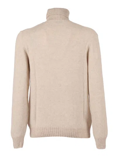 Sette Fili Cashmere Finely Knit Turtleneck Sweater With Smooth Texture In Neutral