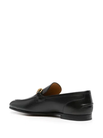 Gucci Men Jordaan Leather Loafers In Black