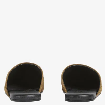 Gucci Suede Leather Sabot With Horsebit In Gray