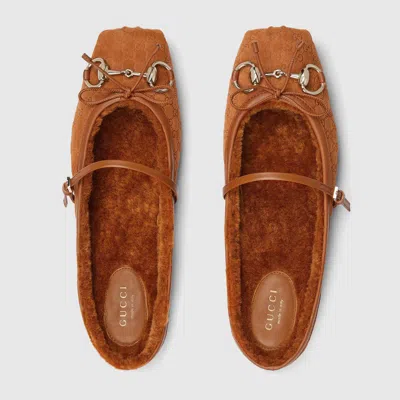 Gucci Sabot With Horsebit In Brown