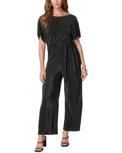 Bebe Plisse Culotte Jumpsuit In Black