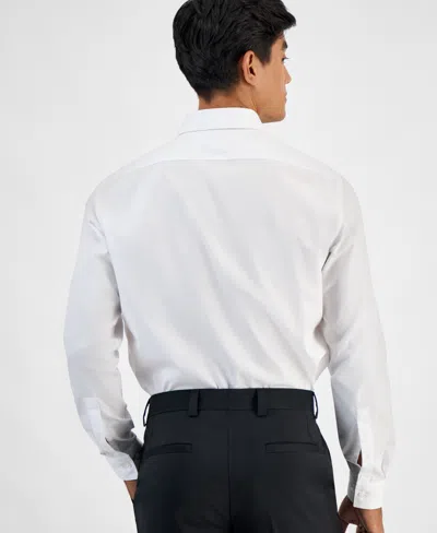 Hugo Boss Slim-fit Shirt In Italian-made Performance-stretch Jersey In White