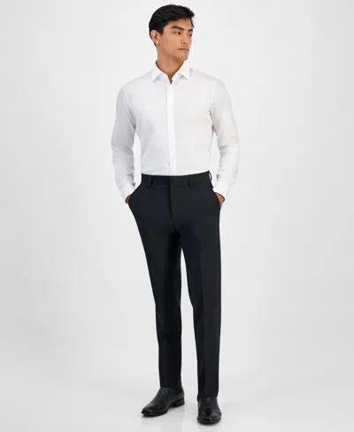 Hugo Boss Slim-fit Shirt In Italian-made Performance-stretch Jersey In White