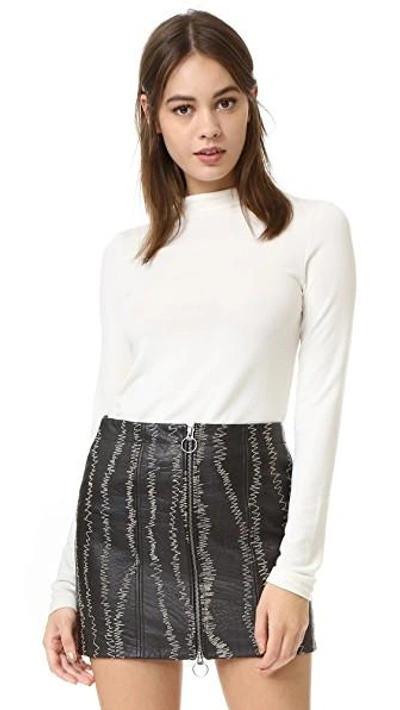 Shop Alice And Olivia Genova Fitted Sweater In Cream