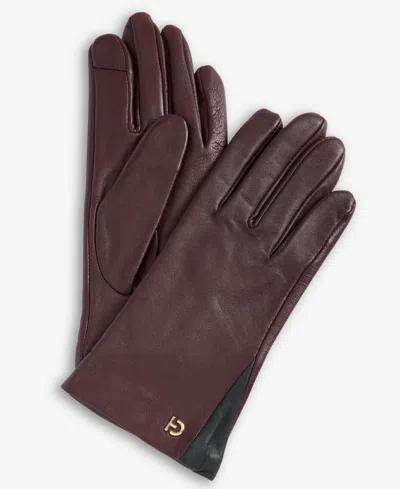 Cole Haan Women's Leather Tech Gloves In Brown