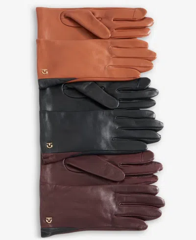 Cole Haan Women's Leather Tech Gloves In Brown