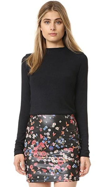 Shop Alice And Olivia Genova Fitted Sweater In Black