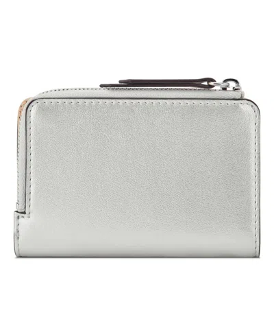 Nine West Cramer Zip Around Card Case In Silver