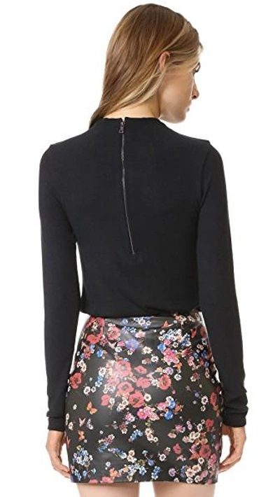 Shop Alice And Olivia Genova Fitted Sweater In Black