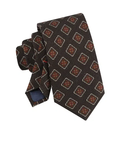 Tommy Hilfiger Men's Holden Medallion Print Tie In Brown