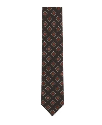 Tommy Hilfiger Men's Holden Medallion Print Tie In Brown