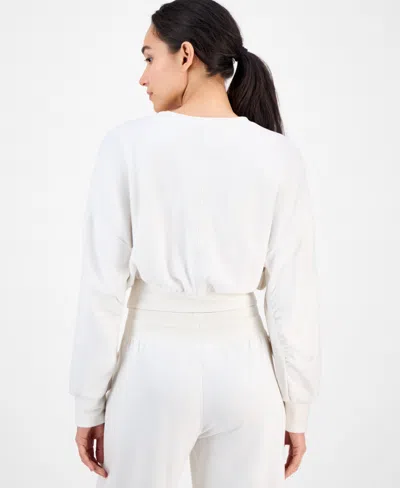 Id Ideology Women's Butter Fleece Cropped Sweatshirt, Macy's Exclusive In Neutral