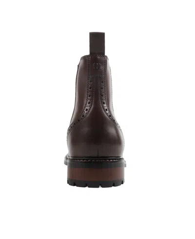 Bar Iii Men's Hughgo Leather Pull-on Block Heel Boots, Macy's Exclusive In Brown