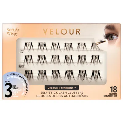 Velour Lashes Velour-xtension Self-stick Lash Clusters Soft & Wispy In Black