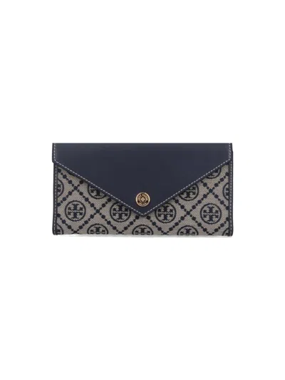 Tory Burch Stitching Contrast Envelope Style In Black