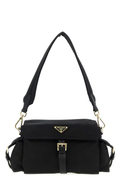 Prada Medium Re-nylon Explore Shoulder Bag In Black