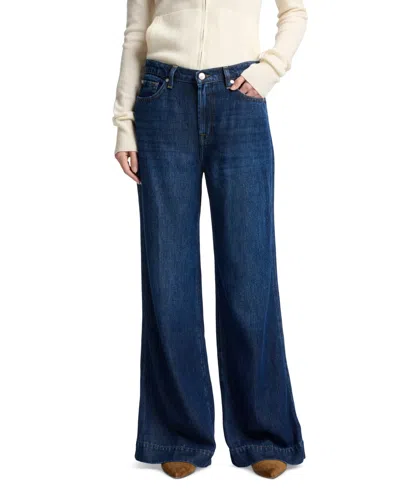 7 For All Mankind Modern Dojo High-rise Flared Jeans In Blue