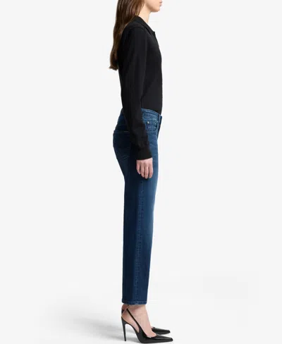 7 For All Mankind Calie Straight Jeans In Blue