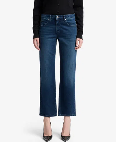 7 For All Mankind Calie Straight Jeans In Blue